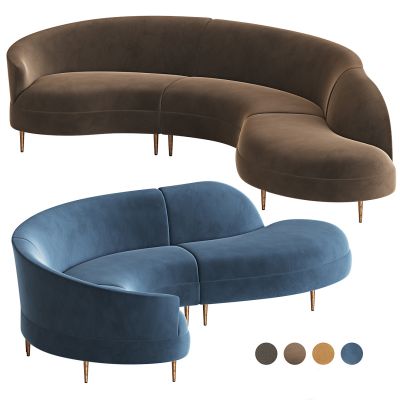 现代布艺异形沙发