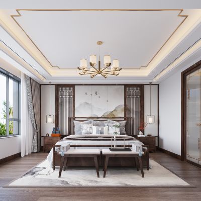 新中式卧室