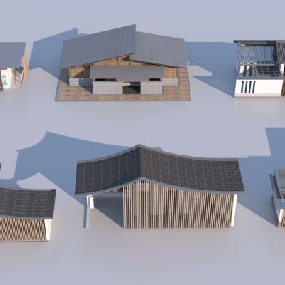 新中式公共厕所3D模型