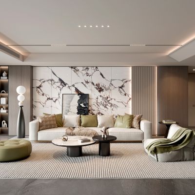 现代家居客厅 现代客厅 简约客厅  茶几 落地灯 组合沙发 极简客厅