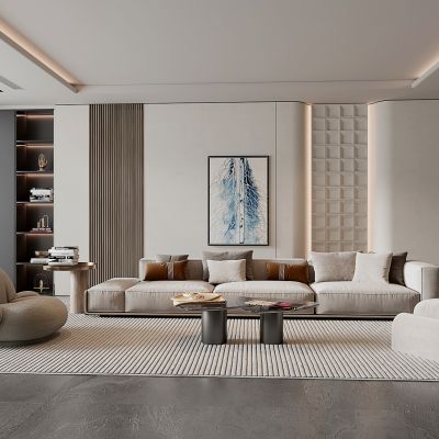 现代简约轻奢客厅