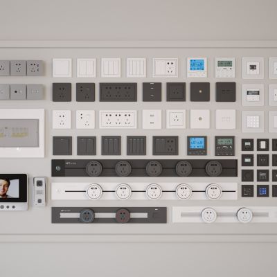 现代插座，开关组合