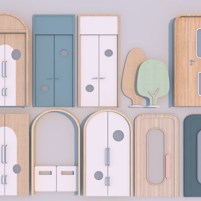 现代儿童门3D模型