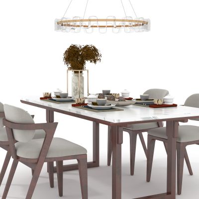 新中式餐桌组件