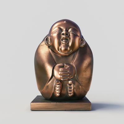 雕像摆件金佛笑佛像弥勒佛