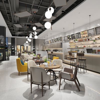 咖啡厅，咖啡馆，咖啡店，咖啡桌椅，休闲桌椅，吧台，前台，服务台，接待台