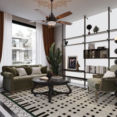 法式中古风休闲区，摆件