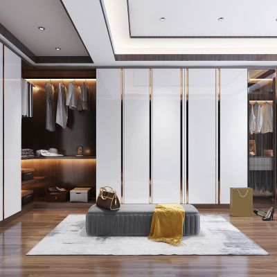新中式衣帽间3D模型