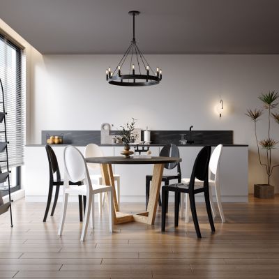 现代简约家居餐厅，摆件