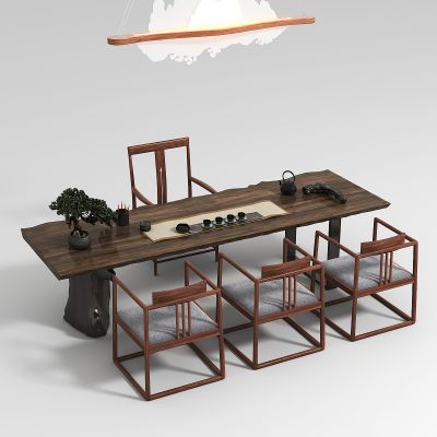 新中式茶桌椅组合