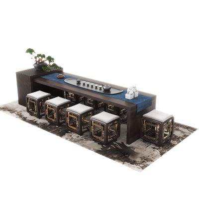 中式茶桌椅组合