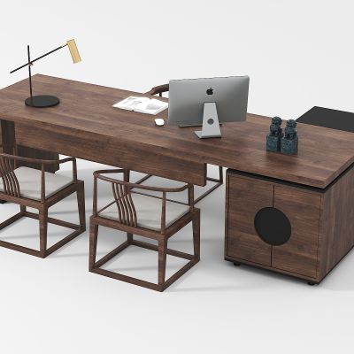 中式经理办公桌椅组合