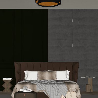 意式轻奢卧室，摆件