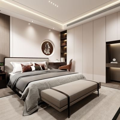 新中式卧室，卧室，主卧