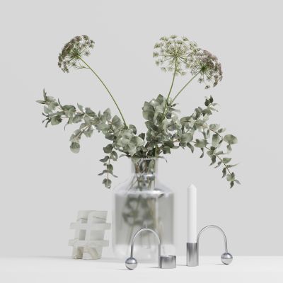 现代花瓶花艺组合 花瓶植物 花瓶花卉