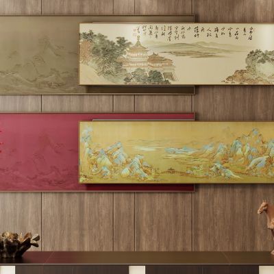 新中式挂画 装饰画 挂画组合 画 山水画 中式画
