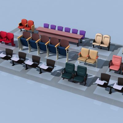 剧院椅 登子3D模型