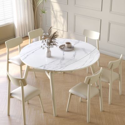 北欧奶油餐桌椅