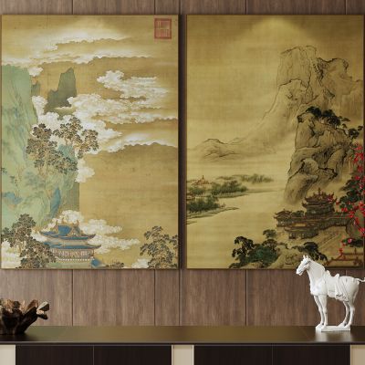 新中式挂画 装饰画 挂画组合 画 山水画 中式画