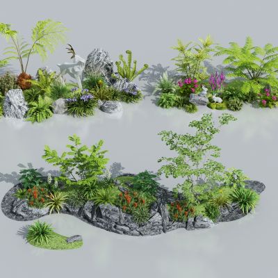 阙类植物 植物造景 植物组合 花圃 草坪景观 庭院景观小品 现代庭院小品 植物堆