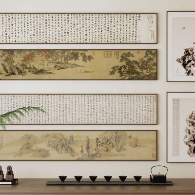 新中式挂画 装饰画 挂画组合 画 山水画 中式画