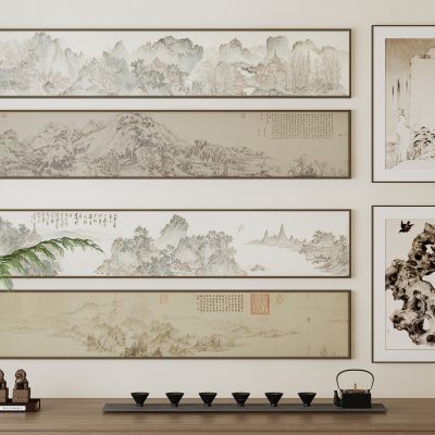 新中式挂画 装饰画 挂画组合 画 山水画 中式画