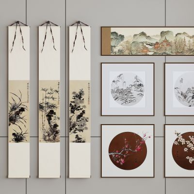 新中式挂画 装饰画 挂画组合 画 山水画 中式画