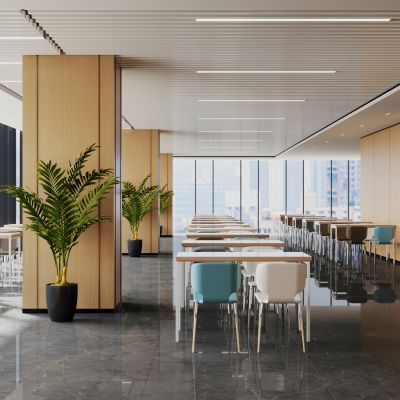 现代员工餐厅食堂快餐店