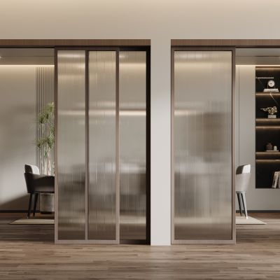 现代轻奢玻璃门
