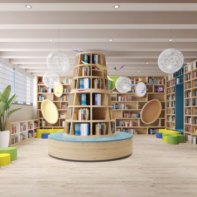 现代图书阅览室