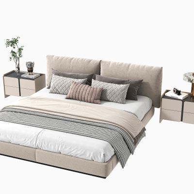现代双人床组合