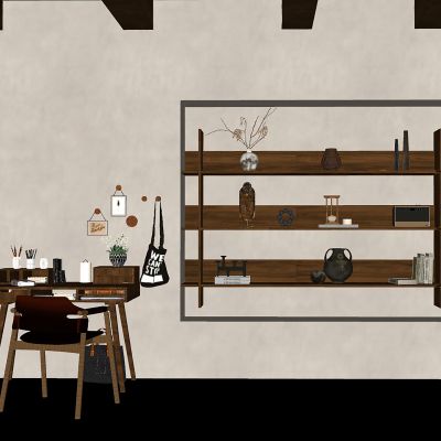 侘寂风简约书房 摆件