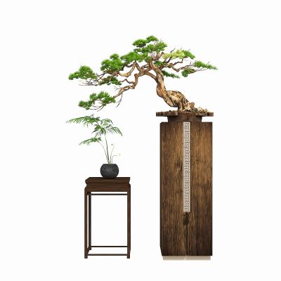 新中式松树盆景