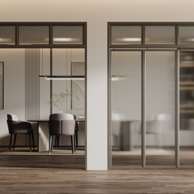 现代轻奢玻璃门