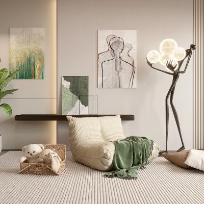 su现代卧室起居室小景