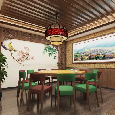 民族风餐厅包房包厢