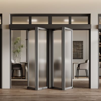 现代轻奢玻璃门