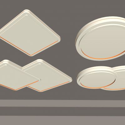 su现代简约吸顶灯 客厅灯 卧室灯 方形圆形灯具组合