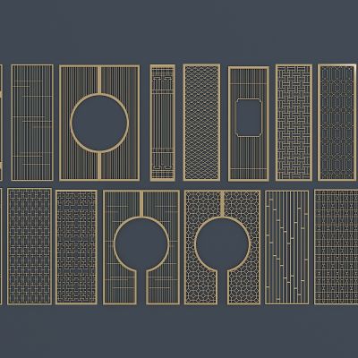 现代金属屏风隔断