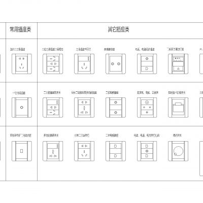 插座开关 空调冰箱立侧面