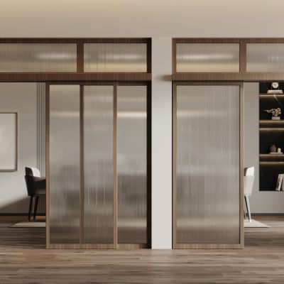 现代轻奢玻璃门