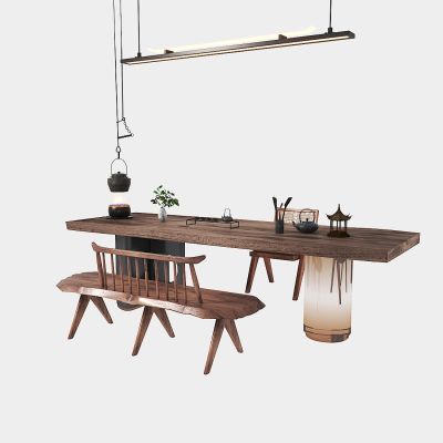 新中式茶桌椅组合