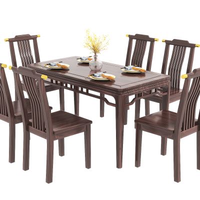 新中式餐桌椅组合