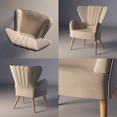 现代休闲椅3D模型 