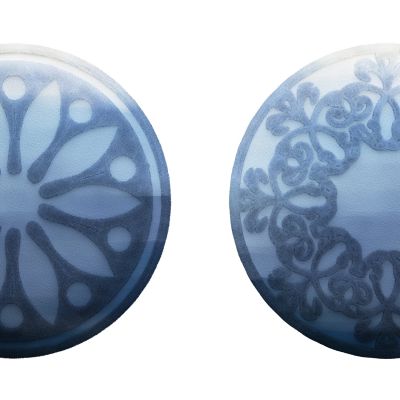 现代圆形渐变色毛绒地毯