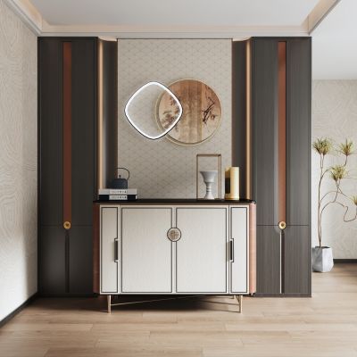 新中式玄关柜  玄关