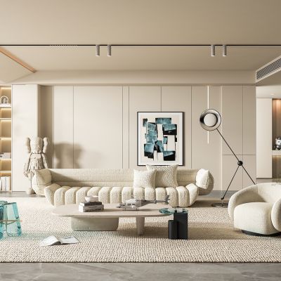 现代奶油风客厅