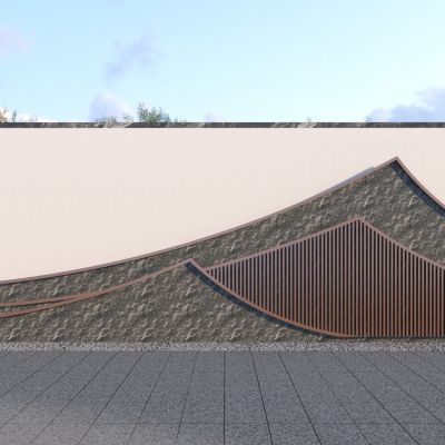 新中式景墙3D模型