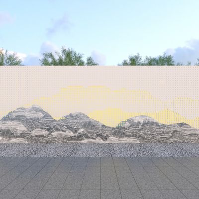 新中式景墙3D模型