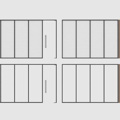 现代办公室玻璃隔断，玻璃门，百叶玻璃隔断实木门，办公区隔断墙，玻璃高隔